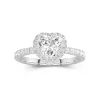 1.50ct Moissanite Engagement Ring 18K White Gold