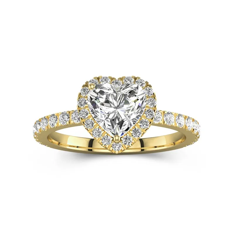 Elegant Heart 1.50ct Moissanite Engagement Ring