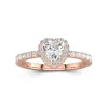 1.00ct Moissanite Engagement Ring 14K Rose Gold