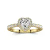 1.00ct Moissanite Engagement Ring 14K Gold