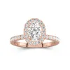 1.50ct Moissanite Engagement Ring 14K Rose Gold