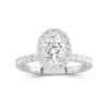 1.50ct Moissanite Engagement Ring 18K White Gold