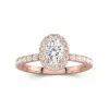 1.00ct Moissanite Engagement Ring 14K Rose Gold