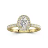 1.00ct Moissanite Engagement Ring 18K Gold