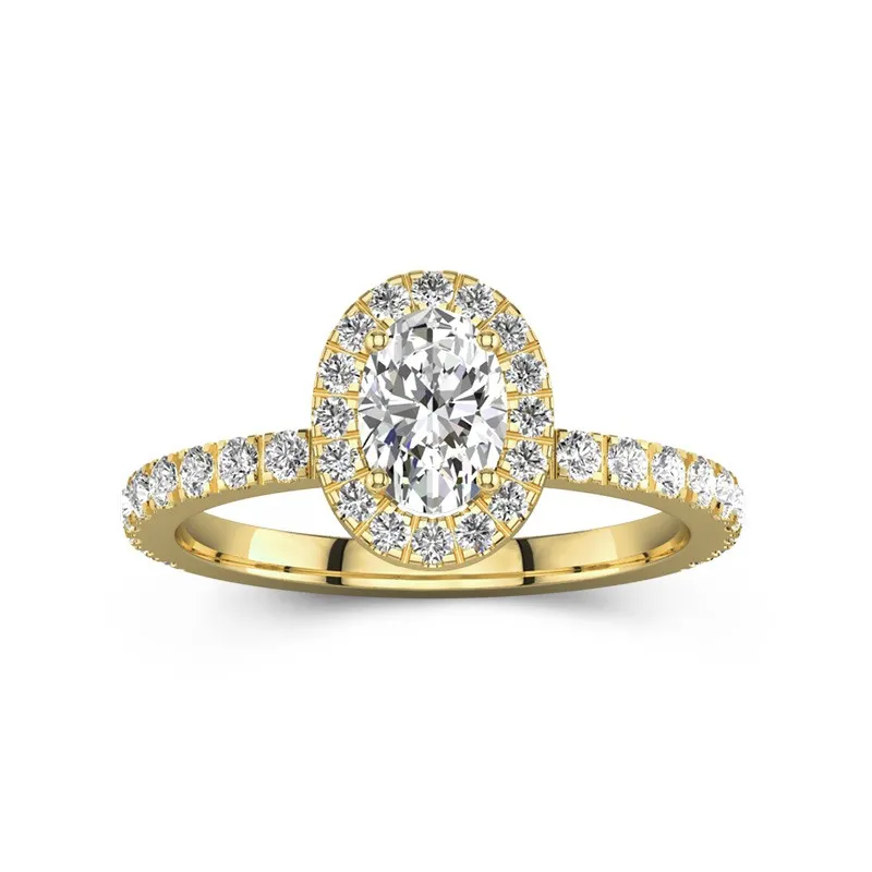 Elegant Oval 1.00ct Moissanite Engagement Ring