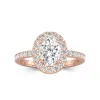 2.00ct Moissanite Engagement Ring 14K Rose Gold