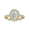 2.00ct Moissanite Engagement Ring 14K Gold