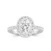 2.00ct Moissanite Engagement Ring 18K White Gold