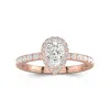 1.00ct Moissanite Engagement Ring 14K Rose Gold