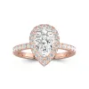 2.00ct Moissanite Engagement Ring 14K Rose Gold