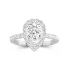 2.00ct Moissanite Engagement Ring 14K White Gold