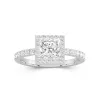 1.50ct Moissanite Engagement Ring 14K White Gold