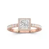 1.00ct Moissanite Engagement Ring 18K Rose Gold