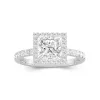 2.00ct Moissanite Engagement Ring 14K White Gold