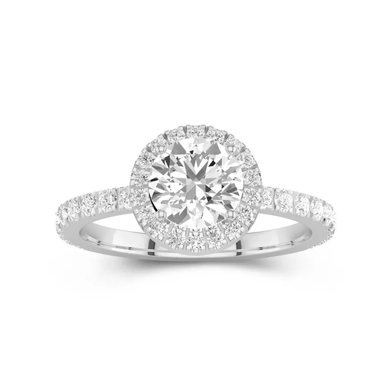 1.50ct Moissanite Engagement Ring 14K White Gold