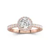 1.00ct Moissanite Engagement Ring 14K Rose Gold