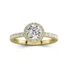 1.00ct Moissanite Engagement Ring 14K Gold