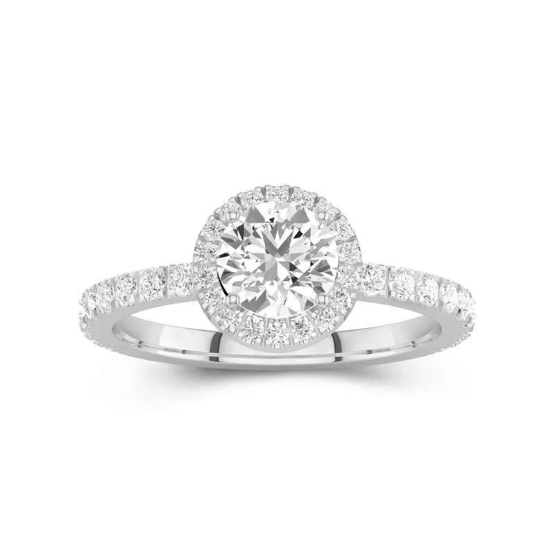 Elegant Round 1.00ct Moissanite Engagement Ring