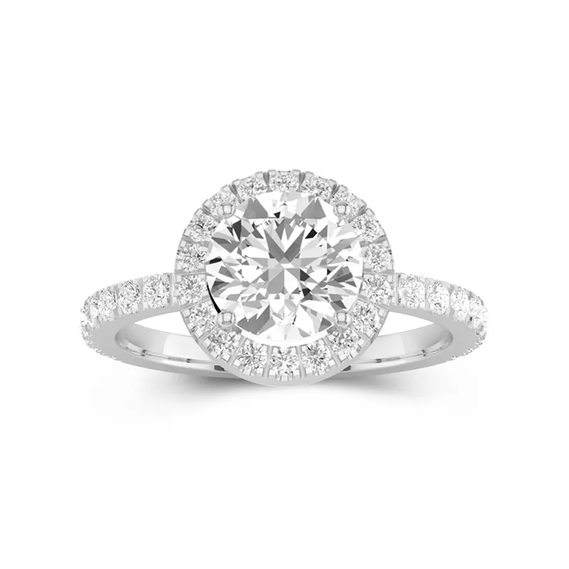 2.00ct Moissanite Bague de fiançailles Or blanc 14 carats