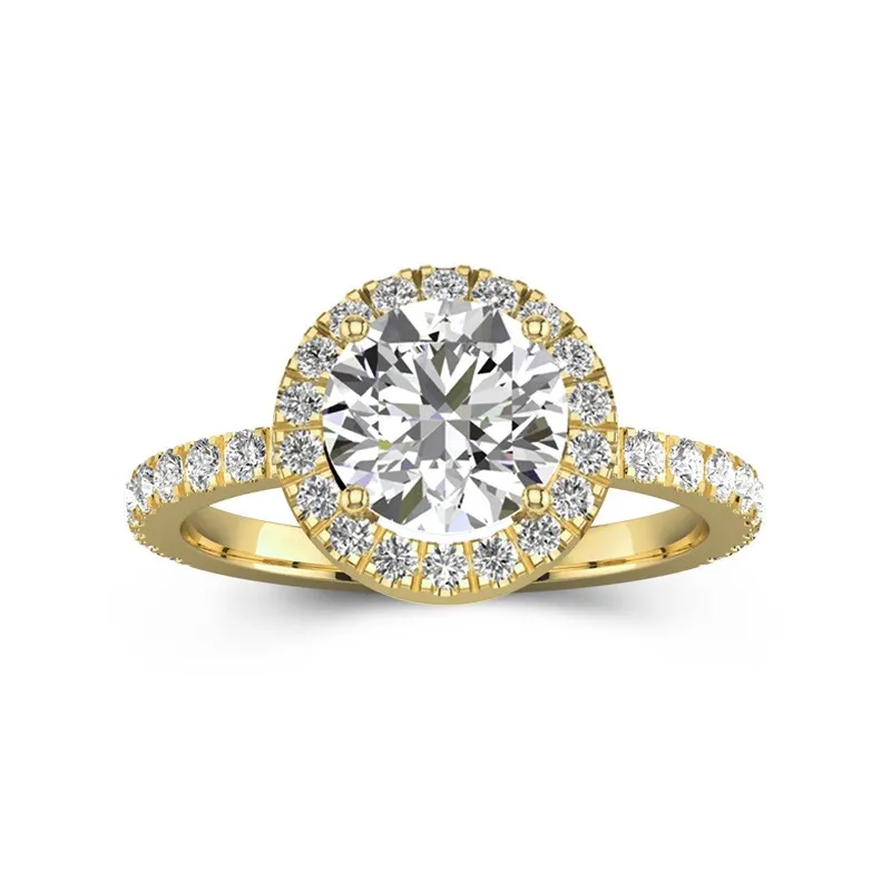 2.00ct Moissanite Engagement Ring 18K Gold