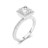 1.50ct Moissanite Engagement Ring 14K White Gold