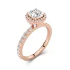 1.50ct Moissanite Engagement Ring 14K Rose Gold