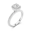 1.50ct Moissanite Engagement Ring 14K White Gold