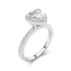 1.50ct Moissanite Engagement Ring 18K White Gold