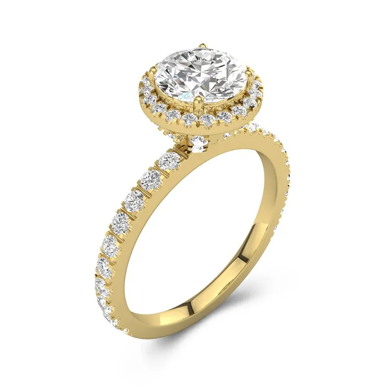 1.50ct Moissanite Engagement Ring 18K Gold