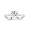 1.00ct Moissanite Engagement Ring 14K White Gold