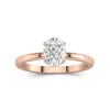 2.00ct Moissanite Bague de fiançailles Or rose 14 carats