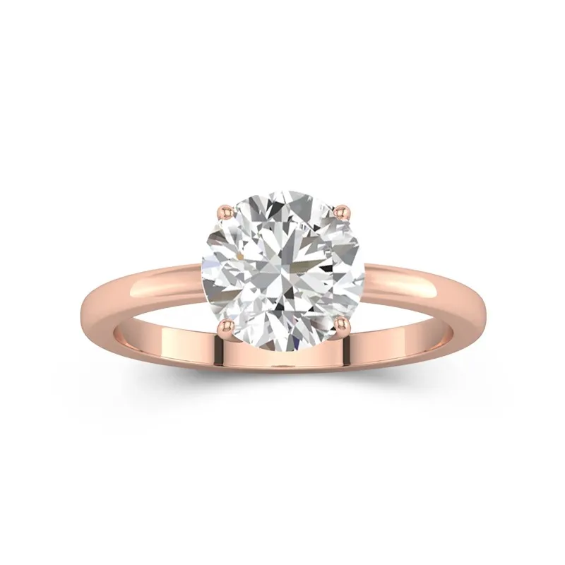 1.50ct Moissanite Engagement Ring 18K Rose Gold