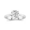 1.50ct Moissanite Engagement Ring 18K White Gold