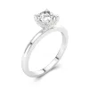 1.00ct Moissanite Engagement Ring 14K White Gold