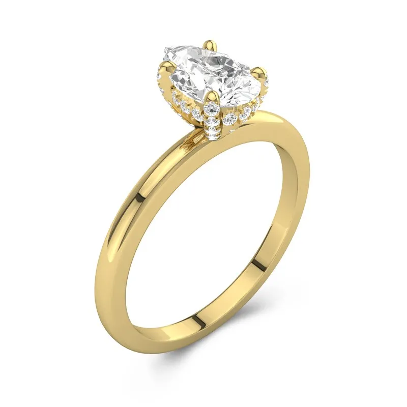 1.50ct Moissanite Engagement Ring 14K Gold