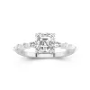 Éternel Asscher 2.00ct Moissanite Bague de fiançailles