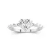 Timeless Heart 1.50ct Moissanite Engagement Ring