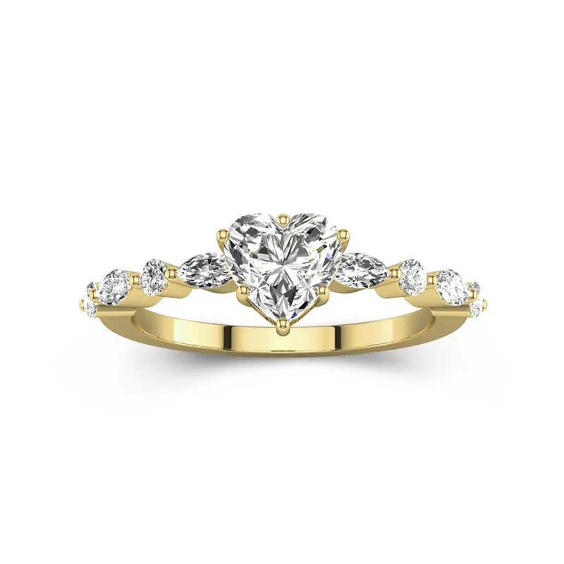 Timeless Heart 1.00ct Moissanite Engagement Ring