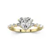 Timeless Heart 2.00ct Moissanite Engagement Ring