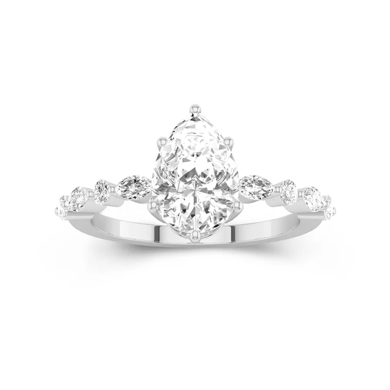 2.00ct Moissanite Engagement Ring 925 Sterling Silver