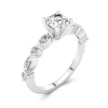 Éternel Asscher 2.00ct Moissanite Bague de fiançailles