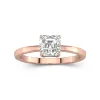 1.00ct Moissanite Bague de fiançailles Or rose 14 carats