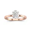 1.50ct Moissanite Bague de fiançailles Or rose 14 carats