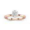 1.00ct Moissanite Bague de fiançailles Or rose 14 carats