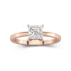 1.00ct Moissanite Engagement Ring 18K Rose Gold