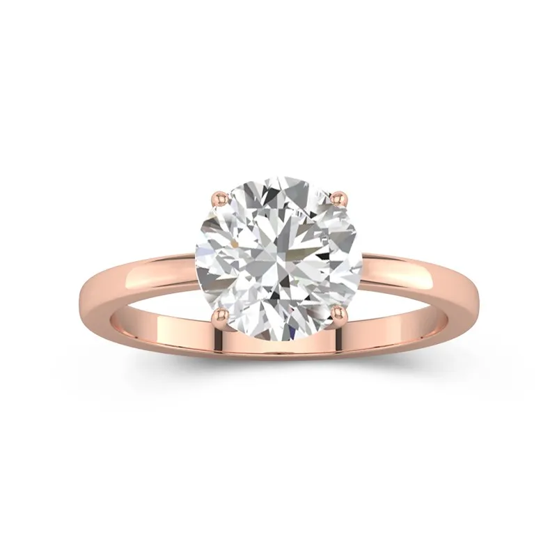 2.00ct Moissanite Engagement Ring 18K Rose Gold