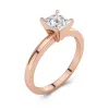 1.00ct Moissanite Engagement Ring 18K Rose Gold