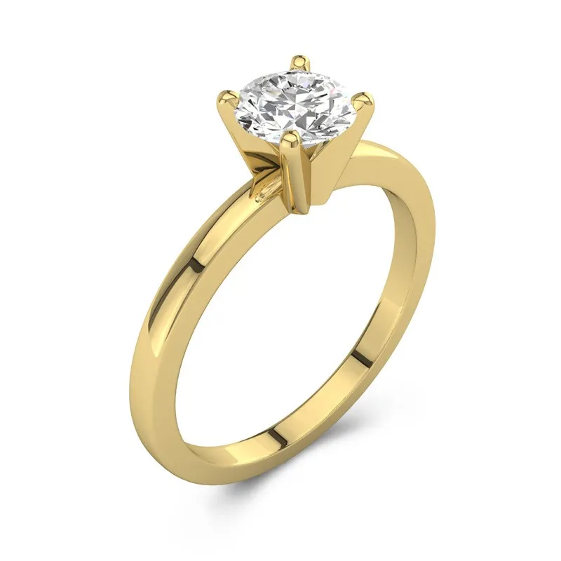 1.00ct Moissanite Engagement Ring 18K Gold