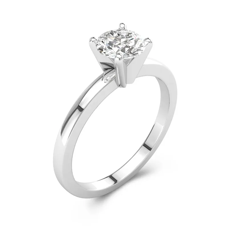 2.00ct Moissanite Engagement Ring 18K White Gold