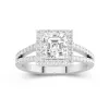 Glory Asscher 1.50ct Moissanite Engagement Ring